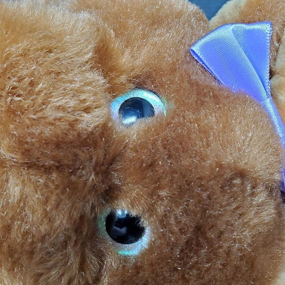 The Petting Zoo Moose Maine 17" Plush Stuffed Animal Purple Tutu Bow Brown Local - Picture 7 of 8